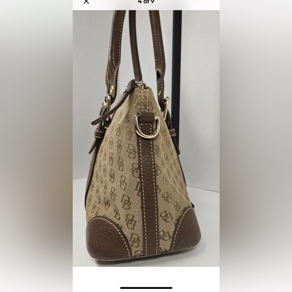 Dooney & Bourke Tan and Brown Signature Shoulder Bag - Picture 4 of 10
